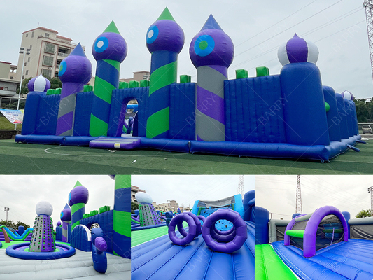 30x30m Big Bounce Amusement Park opblaasbaar pretpark Bounce House Play Area Game