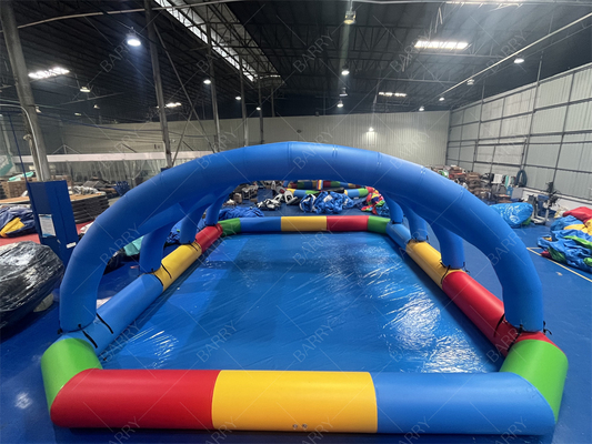 Kinderen opblaasbaar zwembad met deksel 10x8x3.5ft PVC