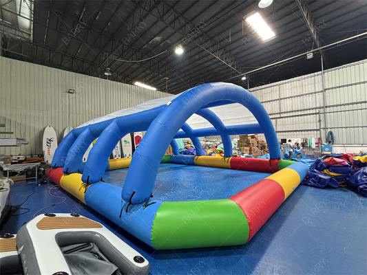 Kinderen opblaasbaar zwembad met deksel 10x8x3.5ft PVC