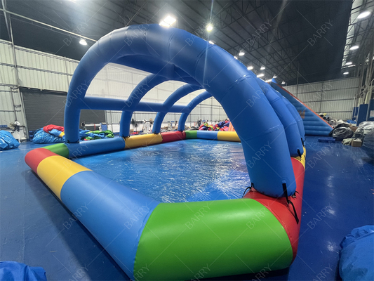 Kinderen opblaasbaar zwembad met deksel 10x8x3.5ft PVC