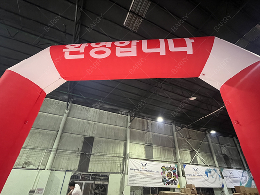 Opblaasbare start- en finishboog op maat met LED-verlichting