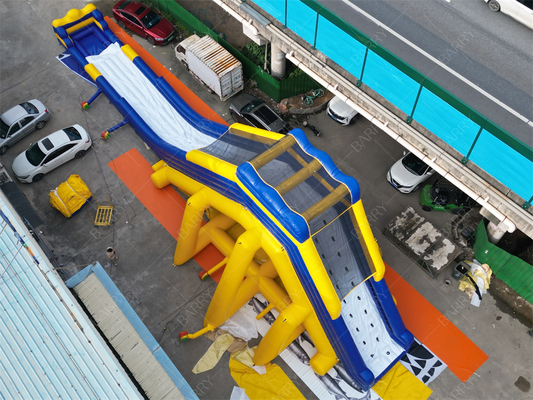 Commerciële gigantische opblaasbare waterslide 30x10,6m PVC voor pretparken