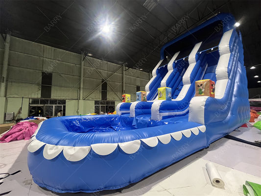 Pretpark  Buitentuin Grote Kinderen Opblaasbare Dubbele Waterglijbanen Voor Tieners Achtertuin