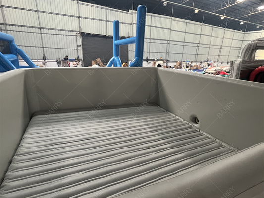 Veiligheid Hot Drop Stitch Stof Nieuw Materiaal Opblaasbaar Op maat Grijze Opblaasbare Poolball Pit Voor Kinderen