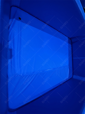 Donkerblauw ijs badbad Custom PVC drop stitch opblaasbaar zwembad met deksel voor kinderen