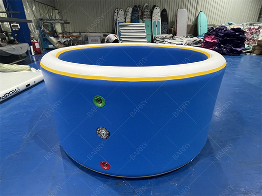 Aangepaste Zware Outdoor DWF Drop Stitch Familie Ronde Zwembad Opblaasbare IJsbad Zomer Essentiële Achtertuin Zwembad