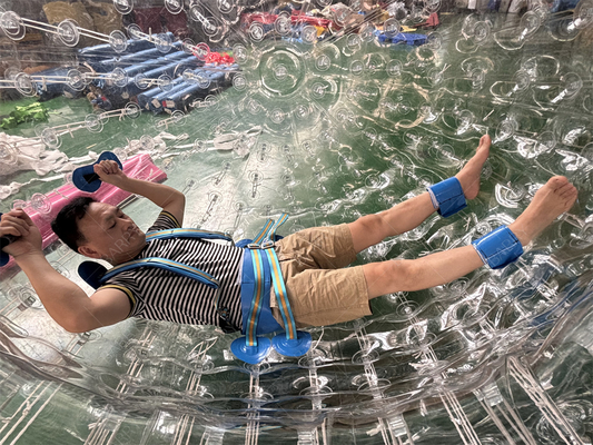 PVC TPU 2,5m Gekke Menselijke Hamster Zorbing Rolbal Opblaasbare Zorb Bal voor Kinderen Volwassenen