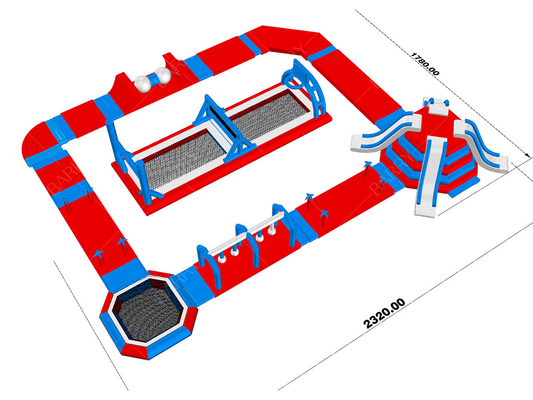 0.9mm PVC Drijvend Opblaasbaar Waterpark Opblaasbare Waterspellen Opblaasbaar Aquapark Voor De Zee