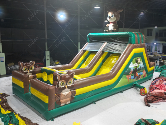 Reusachtige Opblaasbare Springkussen Glijbaan Hindernisbaan Opblaasbaar Spel Hindernis Trampoline Park voor Kinderen en Volwassenen
