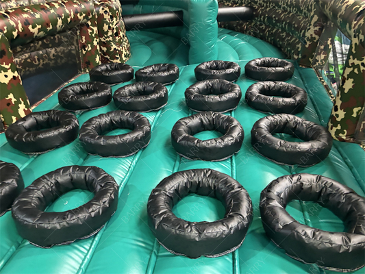 Camouflage Opblaasbaar Spel Hindernis Militair Camo Kleur Opblaasbare Hindernis Leger Bootcamp Uitdaging Hindernisbaan