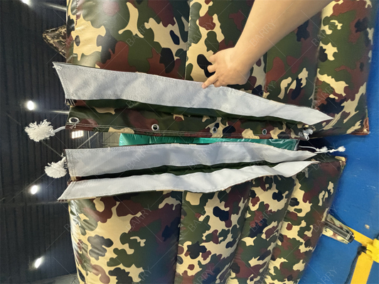 Camouflage Opblaasbaar Spel Hindernis Militair Camo Kleur Opblaasbare Hindernis Leger Bootcamp Uitdaging Hindernisbaan