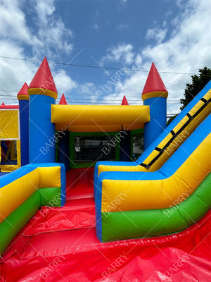 Custom Theme opblaasbaar PVC-doek Combo kasteel glijbaan Bouncy kasteel voor kinderen