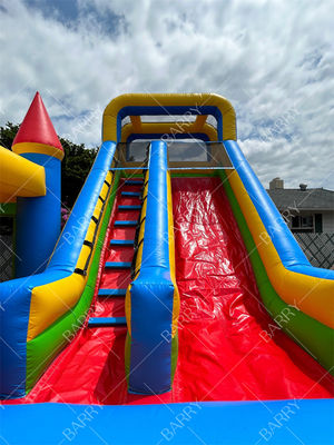 Custom Theme opblaasbaar PVC-doek Combo kasteel glijbaan Bouncy kasteel voor kinderen