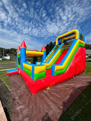 Custom Theme opblaasbaar PVC-doek Combo kasteel glijbaan Bouncy kasteel voor kinderen