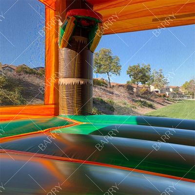 Kinder Dinosaurus Springkasteel met Glijbaan Castillos Inflables Dino Springkasteel Glijbaan met Blower