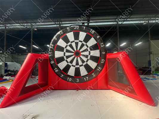 3m/4m/5m Hoge Reusachtige Rode Opblaasbare Dartbord Voetbal Kick Dartbord Doelspel