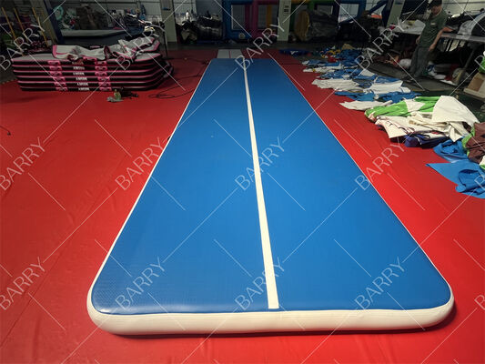 Fabriek Opblaasbare Air Track Voor Gymnastiek Tumbling Mat Met Drop Stitch Blower Klittenband Connect Voor Yoga Gebruik