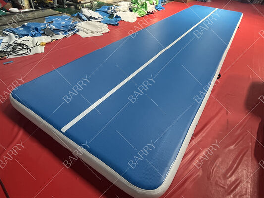 Fabriek Opblaasbare Air Track Voor Gymnastiek Tumbling Mat Met Drop Stitch Blower Klittenband Connect Voor Yoga Gebruik
