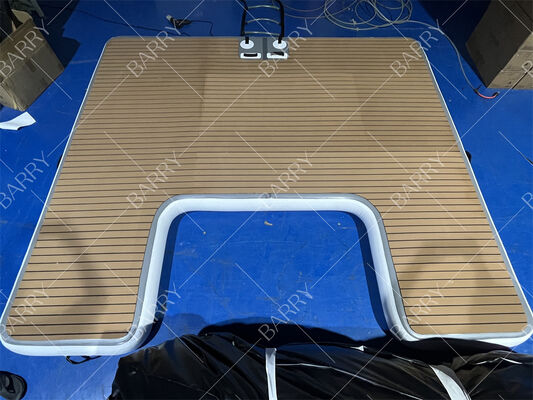 3m Drop Stitch Yacht Pontoon voor strand en meer opblaasbaar drijvend dokplatform