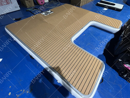 3m Drop Stitch Yacht Pontoon voor strand en meer opblaasbaar drijvend dokplatform