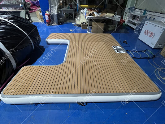 3m Drop Stitch Yacht Pontoon voor strand en meer opblaasbaar drijvend dokplatform