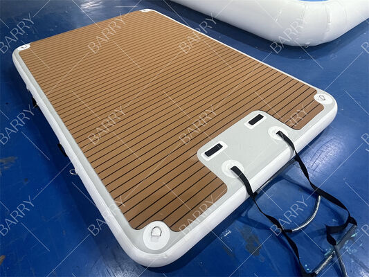 3x2x0.2m opblaasbaar drijvend water-jetski-dock drijvend platform met ladder
