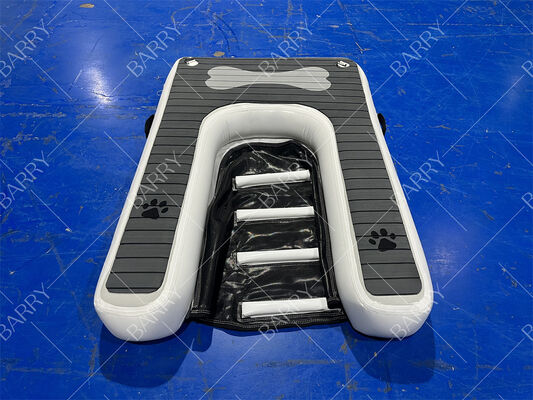 Opblaasbare Hondenhelling Opvouwbaar Dierenplatform Water Drijvend Dok Met Antislip Eva