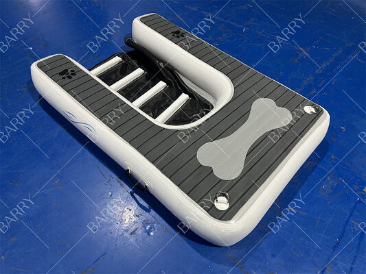 Opblaasbare Hondenhelling Opvouwbaar Dierenplatform Water Drijvend Dok Met Antislip Eva