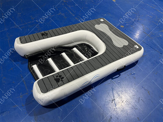 Opblaasbare Hondenhelling Opvouwbaar Dierenplatform Water Drijvend Dok Met Antislip Eva