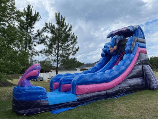 Opblaasbare glijbaan met zeemeermin als thema voor kinderen voor buitenspel en -entertainment