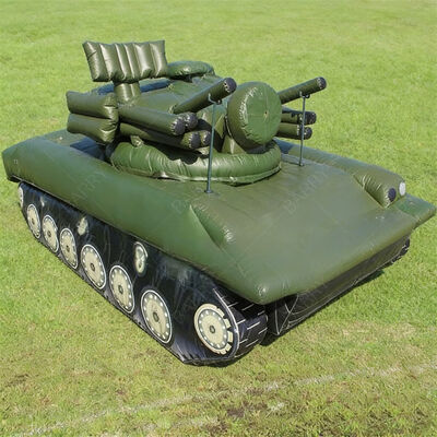 8.8m opblaasbaar militair tank model Outdoor Event Decor Tactische lokaas licht tank