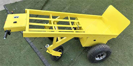 Elektrische 4-wielige zware handkar dolly met lier voor het heffen van opblaasbare springkussens