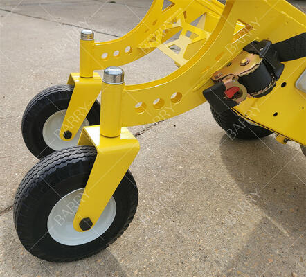 Elektrische 4-wielige zware handkar dolly met lier voor het heffen van opblaasbare springkussens