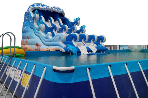 Aangepaste pvc-het Kaderpool van het staal Rechthoekige Ultrametaal voor Waterpark