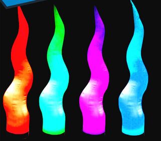 Geslachtsbuis 8 leidde Opblaasbare de Kolom Veranderende Kleur van Lighing voor Vertoning