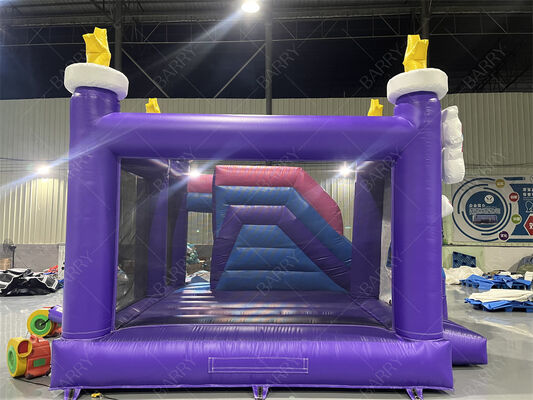 Commerciële Unicorn Bounce House met glijbaan Regenboogster opblaasbare combo voor kinderen feesten & evenementen