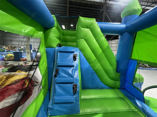 Groen Springkasteel Aanpasbaar Kasteel Opblaasbare Bounce & Slide Combo