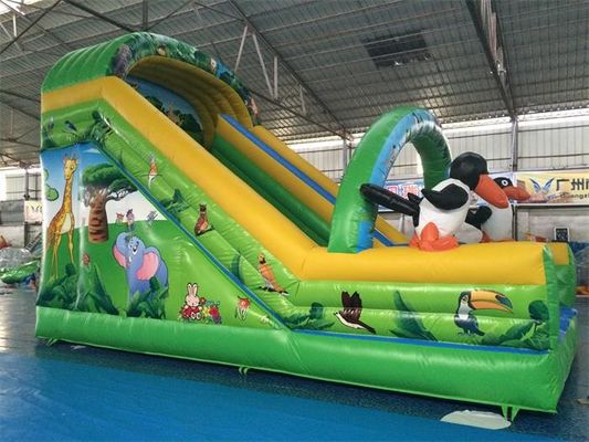 Van het het Thema Opblaasbare Drijvende Water van beeldverhaal Dia 7*4*5m de Dia van het Waterpark voor Jonge geitjes