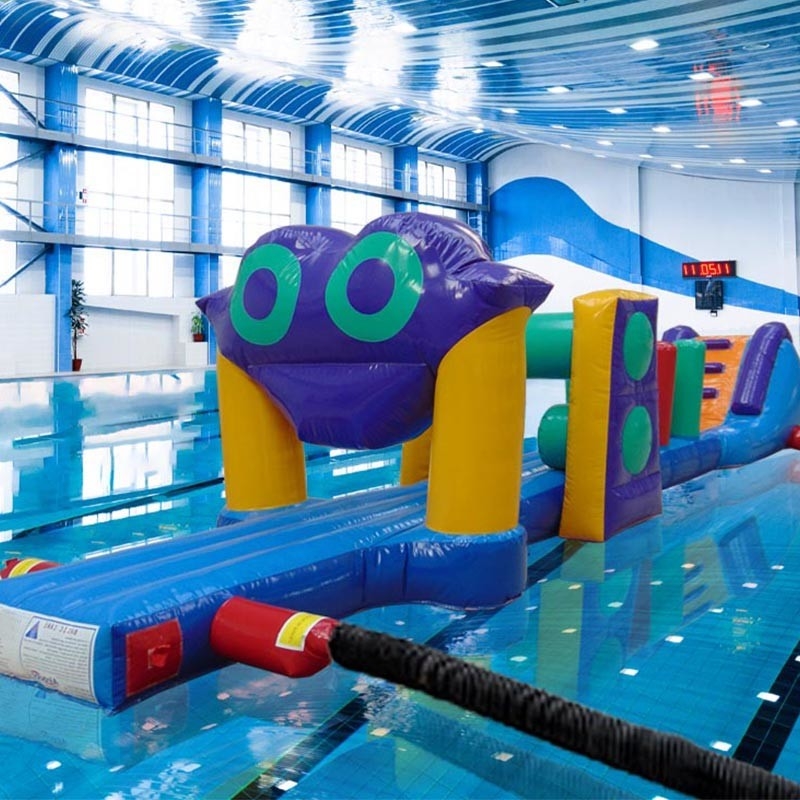 Kleurrijke 10M Challenge Pool Opblaasbare Assault Course Op Water Opblaasbare Aqua Run Voor Zee Of Pool