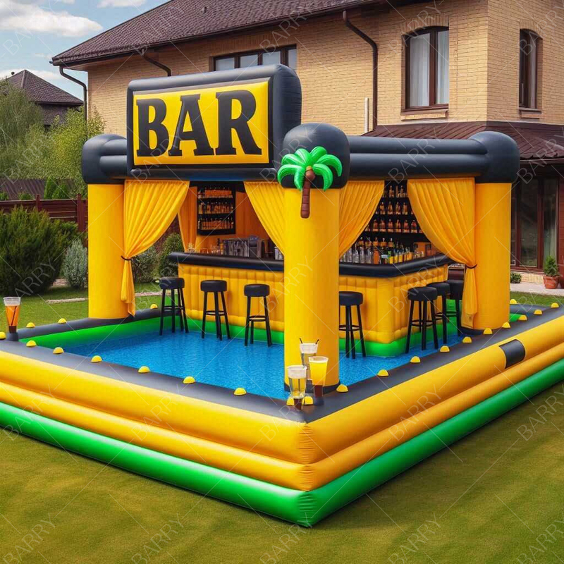 Nieuw ontwerp geweldig opblaasbaar zwembad bar opblaasbare pub huis tent opblaasbaar zwembad bar drijvend opblaasbaar zwembad pub bar
