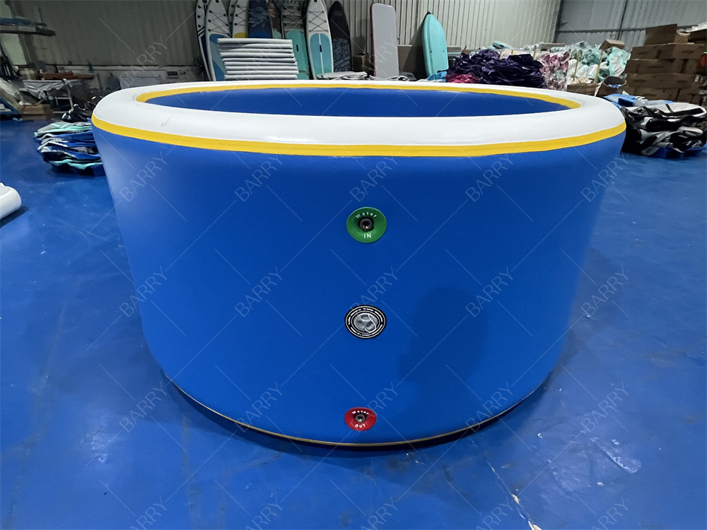 Aangepaste Zware Outdoor DWF Drop Stitch Familie Ronde Zwembad Opblaasbare IJsbad Zomer Essentiële Achtertuin Zwembad