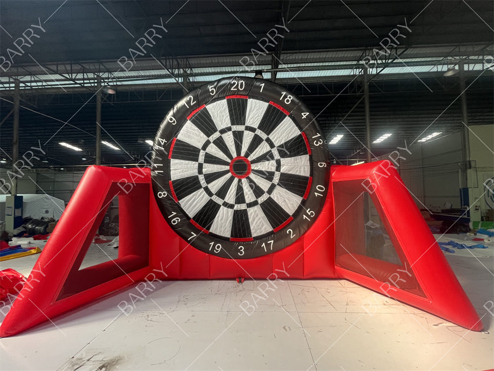 3m/4m/5m Hoge Reusachtige Rode Opblaasbare Dartbord Voetbal Kick Dartbord Doelspel