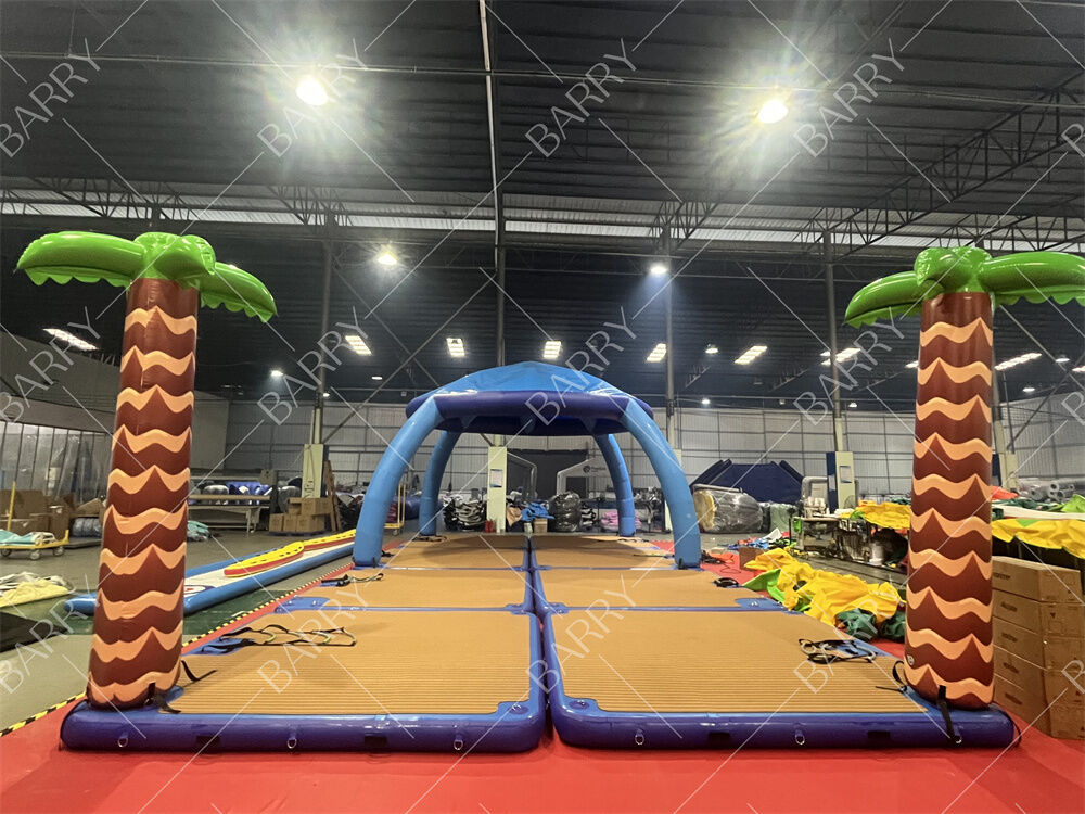 Custom Designed Inflatable Floating Platforms With Tent For Ocean Waters & Water Floating Banas