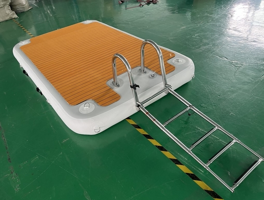 Het Staaltrede van EVA Inflatable Dock Floats Water Mat Floating Platform With Stainless