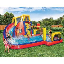 De kinderen glijden Opblaasbare Waterdichte Waterpark beklimmen en Sport het Spelen