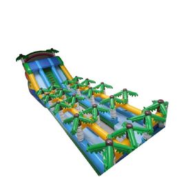 20m Tropische Massieve Reuze Opblaasbare Waterdia Groen met Palmen