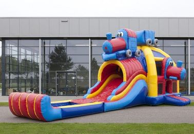 Uitsmijters van de Trein de Opblaasbare Combo van kinderen, Duurzaam pvc Meteria