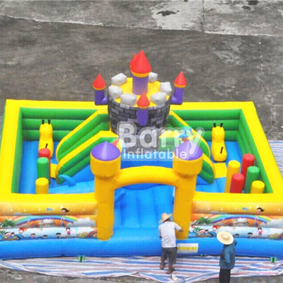 Het dierlijke Kasteel van Thema Opblaasbare Bouncy met Dia 5*5*3m het Huis van de Peutersprong