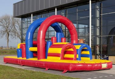 0.55mm Cursus van de het Geteerde zeildoek de Opblaasbare Hindernis van pvc met Luchtventilator