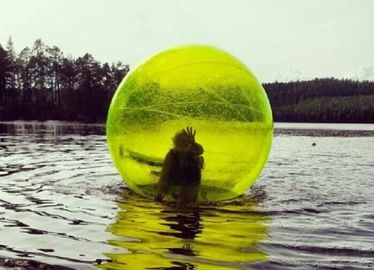 De gele/Blauwe Reuze Opblaasbare Bal van de het Waterbel van het Waterspeelgoed Menselijke